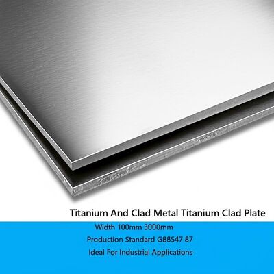 Titanium Dan Plat Metal Titanium Plat Lebar 100mm 3000mm Standar Produksi GB8547 87 Ideal Untuk Aplikasi Industri