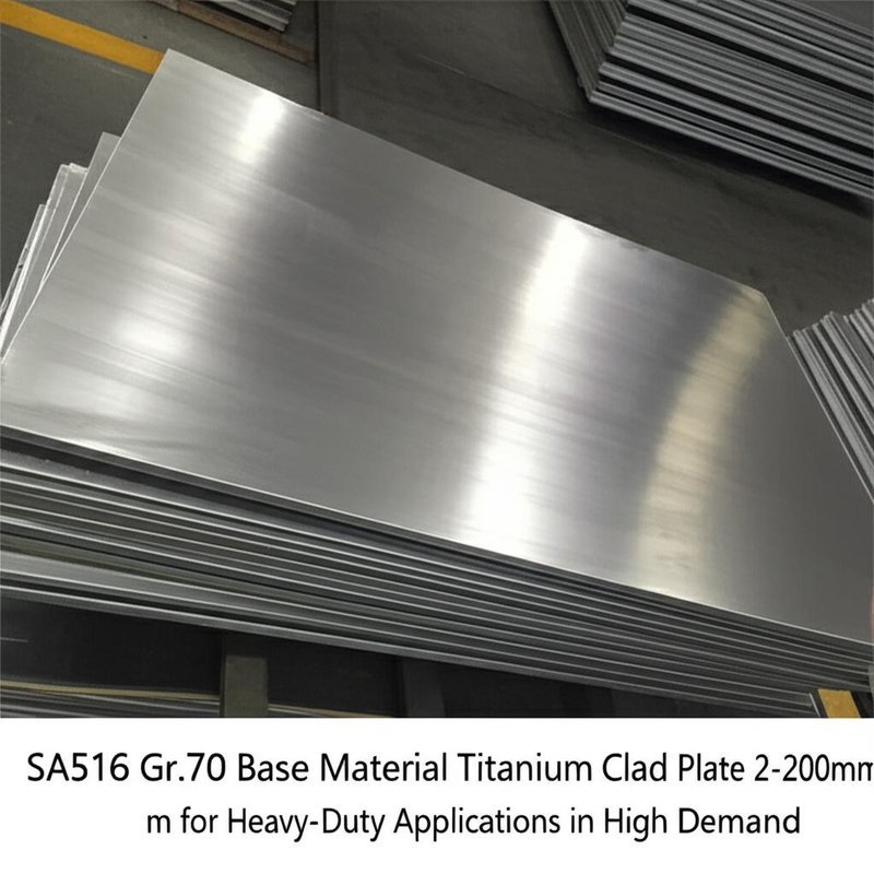 SA516 Gr.70 Base Material Titanium Clad Plate 2-200mm untuk aplikasi tugas berat dengan permintaan tinggi